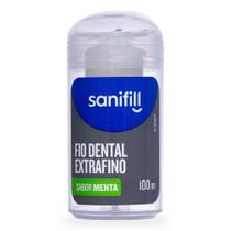 Fio Dental Extra Fino Menta SANIFIL 100 m Fio Dental Extra Fino Menta SANIFIL 100 m
