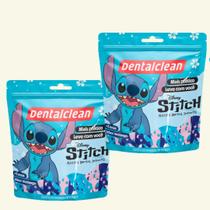 Fio Dental Flosser Infantil Stitch Morango 50u KIT COM 2 UNIDADES Prático