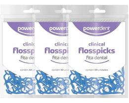 Fio Dental Forquilha Infantil Azul Menino 150 Uni. Flosser