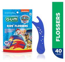 Fio Dental G.U.M Kids Flossers Patrulha Canina Uva, 40 Unidades