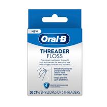Fio dental GLIDE Threader, 30 sachês de uso único, pacote econômico Fio dental GLIDE Threader, 30 sachês de uso único, pacote econômico