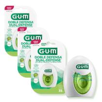 Fio Dental GUM Dual-Defense 35 metros 3 unidades