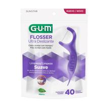 Fio Dental Haste Gum Flosser Ultra Deslizante 40 Unidades