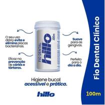 Fio Dental Hillo 100m Limpeza Bucal Diária Resistência e Conforto