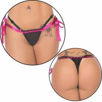 Fio Dental Júlia Pimenta Sexy Preto e Pink - Calcinha Sexy