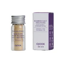 Fio dental OJOOK Bamboo Salt Silk com cera de abelha 33m recarregável