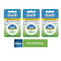 Fio Dental Oral-B Essential Floss 50m Com 3 Unidades Fio Dental Oral-B Essential Floss 50m Com 3 Unidades