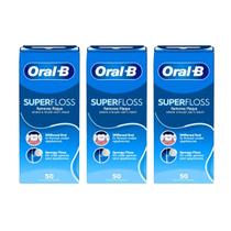 Fio Dental Oral-B Super Floss Menta 50 Fios x3 Fio Dental Oral-B Super Floss Menta 50 Fios x3