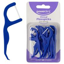 Fio Dental Powerdent Floss Picks 2 em 1 com Haste 20 Undes