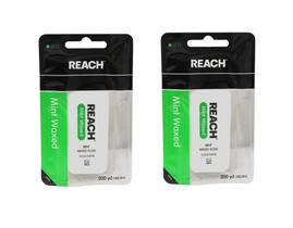 Fio dental Reach Waxed Mint Flavor 182,8 m 200 jardas x 2