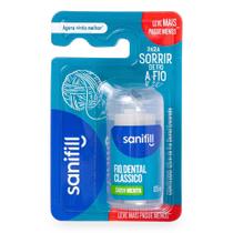 Fio Dental Sanifill Clássico Sabor Menta 125 Metros