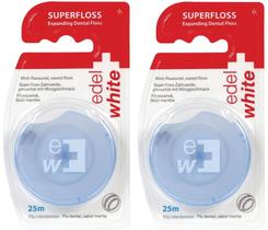Fio dental superfloss expanding dental floss 50m edel white