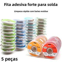 Fio Desoldador Sem Resíduos 5PCS, Malha De Soldagem Para Remoção De Solda