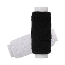 Fio Elástico Fino Preto E Branco 20m 0.6mm Alta Elasticidade Linha De Costura Para Máquina De