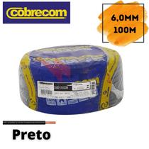 Fio Elétrico 6.0mm Cobrecom Flexível 750V Rolo Com 100 Metros Preto