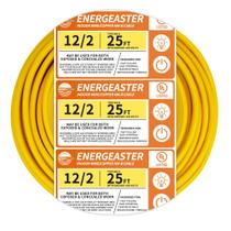 Fio elétrico Energeaster Solid Indoor 12/2 NMB Bobina de 25 pés