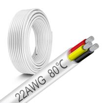 Fio elétrico FLETERGIB 22AWG 3 condutores 15m isolados em PVC Fio elétrico FLETERGIB 22AWG 3 condutores 15m isolados em PVC