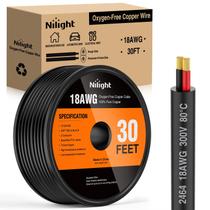 Fio elétrico Nilight 30FT 18AWG Cobre sem oxigênio Fio elétrico Nilight 30FT 18AWG Cobre sem oxigênio