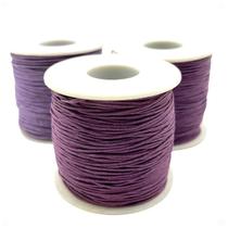 Fio Encerado Roxo 1mm Algodão 1 Rolo 100 Metros
