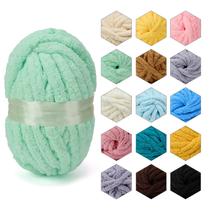 Fio ERLYEEN Chenille Chunky Super Volumky, poliéster macio, 1 kg Fio ERLYEEN Chenille Chunky Super Volumky, poliéster macio, 1 kg