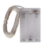 Fio Fada Cobre Prata Cordão Luz 3m 30 Leds Pilha