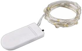 Fio Fada Cordão De Luz Led 5M 50 Leds Branco Quente Bateria Fio Fada Cordão De Luz Led 5M 50 Leds Branco Quente Bateria