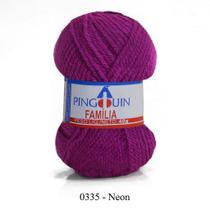 Fio Família 40g Roxo Neon Cor 0335 para Tricô e Crochê
