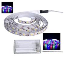 fio fita led luz 2m 120 LEDs pilha autocolante COLORIDA fio fita led luz 2m 120 LEDs pilha autocolante COLORIDA