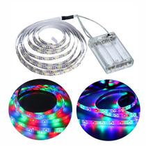 Fio Fita LED Luz Colorida 120 Lâmpadas LED 2 Metros À Pilha Fio Fita LED Luz Colorida 120 Lâmpadas LED 2 Metros À Pilha