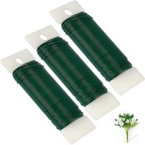 Fio floral Zeanla Green 22 calibre 108 m para artesanato e grinaldas Fio floral Zeanla Green 22 calibre 108 m para artesanato e grinaldas