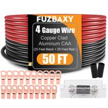 Fio Fuzbaxy 4 AWG (14m) - Revestido de Cobre e Alumínio (Preto e Vermelho)