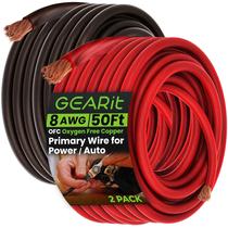 Fio GEARit 8 AWG OFC 15m Cabo de Energia e Terra 2 Unidades Fio GEARit 8 AWG OFC 15m Cabo de Energia e Terra 2 Unidades