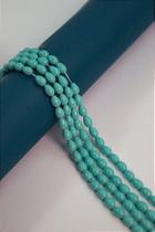 Fio Gota de Vidro Azul 7x5mm - 40cm