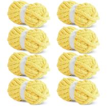 Fio HOMBYS Buttercup Chunky Chenille para crochê, pacote com 8 unidades