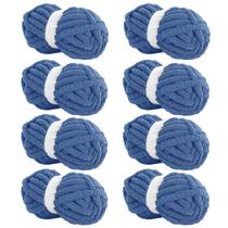 Fio HOMBYS Country Blue Chenille para crochê e tricô Fio HOMBYS Country Blue Chenille para crochê e tricô