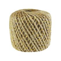 Fio Juta 2mm Natural com Dourado 30m