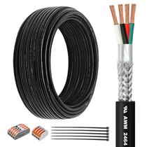 Fio JXCN-PXTR 22 AWG, 4 condutores, blindado, 7,6 m Fio JXCN-PXTR 22 AWG, 4 condutores, blindado, 7,6 m