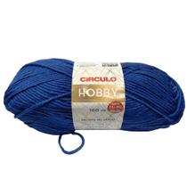 Fio/Lã Circulo Hobby 100g (fio macio e anti-pilling) Cor 0512-Azul Bic