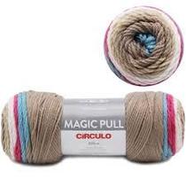 Fio lã magic pull círculo 200gr multicolorida efeito listrado