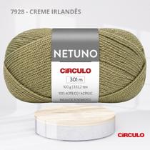 Fio Lã Netuno 100g 301m 100% Acrílico Antipilling para Crochê Tricô Cor:7928 - CREME IRLANDÊS