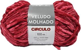 Fio lã veludo molhado circulo tex 1000 100% poliéster 100g