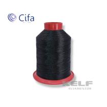 Fio Linha 40 100% Poliamida 80g Costura De Estofados Cifa Cor Preto 0000