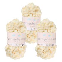 Fio Loop Chunky Macio e Aveludado, Kit com 3 Unidades para Tricô com os Dedos Fio Loop Chunky Macio e Aveludado, Kit com 3 Unidades para Tricô com os Dedos