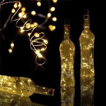 Fio Luz Fada Rolha Garrafa 20 Lâmpada Led Decorar 2 Metros