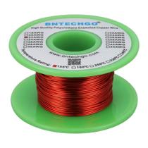 Fio magnético BNTECHGO 22 AWG Cobre esmaltado 122 pés 0,65 mm vermelho