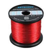 Fio magnético BNTECHGO 38 AWG Cobre esmaltado 1,36 kg vermelho 155