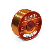 Fio magnético Emtel 24 AWG 400 pés (122 m) de cobre esmaltado 220 C Fio magnético Emtel 24 AWG 400 pés (122 m) de cobre esmaltado 220 C