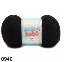 FIO MAIS BEBÊ CIRCULO 100G COR 0940 PRETO - Fio de Acrílico para Bebês FIO MAIS BEBÊ CIRCULO 100G COR 0940 PRETO - Fio de Acrílico para Bebês