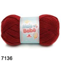 Fio mais bebê circulo 100g cor 7136 marsala - 500 metros 100% acrílico Fio mais bebê circulo 100g cor 7136 marsala - 500 metros 100% acrílico