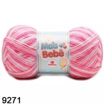 FIO MAIS BEBÊ CIRCULO 100G COR 9271 MESCLA CANÇÃO NINAR ROSA - Fio de Acrílico para Bebês